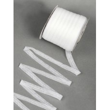 Лента Idealtex нитепрошивная клеевая по косой с нитью 15мм 45г/м² в инд.упаковке белый 5715W рул.100м