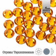 Стразы термоклеевые Xirius 8+8 граней SS16 (3,8-4,0 мм) HF16-03 цв.Topaz , уп.100шт