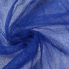 Фатин с блестками 1624-85 шир.150см 100% полиэстер цв.т.синий рул.15м