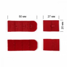 Застежка с крючками 3х1 для бюстгальтера TBY-57476 1,9см цв.S059 темно-красный уп.10шт