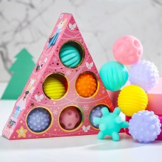 Подарочный набор развивающих мячиков Розовая елочка 6 шт.4916692