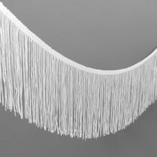 Тесьма декоративная «Бахрома», 150 мм, 5 +- 0,5 м, цвет белый