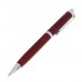 Ручка подарочная, шариковая Эспрессо в кожзам футляре, поворотная, бордовый/серебристый