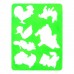 Набор трафарет-раскраска Calligrata, 6 штук (транспорт, инструменты, космос, морские обитатели, животные Африки, листья), для мальчиков