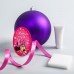Новогодний ёлочный шар, фиолетовый Отпечаток детской ручки, Минни Маус