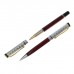 Ручки подарочные Calligrata Престиж 2 штуки: капиллярная, шариковая поворотная, в кожзам футляре, мрамор