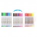 Фломастеры 24 цвета Мышка, в пластиковом пенале с ручкой, вентилируемый колпачок