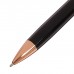 Ручка подарочная, шариковая Грант в кожзам футляре, поворотная, корпус чёрно-золотистый