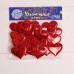 Сердечки декоративные, набор 20 шт., размер 1 шт: 3,5×2,5 см, цвет красный