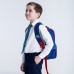 Рюкзак школьный, 37 х 26 х 13 см, эргономичная спинка, Calligrata ОРТ Щенок на джинсе, синий