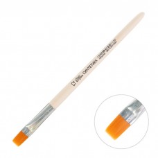 Кисть Синтетика Плоская N12 (ширина обоймы 12 мм; длина волоса 14 мм), деревянная ручка, Calligrata