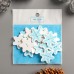 Набор пуговиц для творчества дерево Голубая снежинка набор 15 шт 3,1х2,8 см