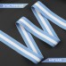 Резинка тканая, мягкая, 35 мм, 4,5 +- 1 м, цвет голубой/белый