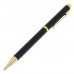Ручка шариковая, подарочная, в пластиковом футляре, поворотная, Эксперт, чёрная матовая с золотистыми вставками