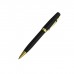 Ручка шариковая, подарочная, в пластиковом футляре, поворотная, Линкольн, чёрная с золотистыми вставками