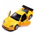 Машина металлическая CHEVROLET CORVETTE C6-R, 1:32, открываются двери, инерция, цвет жёлтый