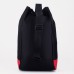 Рюкзак школьный молодёжный торба, отдел на стяжке шнурком, цвет чёрный/красный