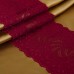 Кружевная эластичная ткань «Павлиний хвост», 180 мм × 2,7 +- 0,5 м, цвет бордовый