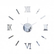 Часы-наклейка Давис, плавный ход, d-45 см, сек. стрелка 12 см, серебро