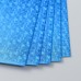 Фоамиран голограмма Ярко-синий 1,8 мм набор 5 листов 20х30 см