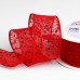 Лента декоративная «Пайетки», 40 мм, 9 +- 0,5 м, цвет красный