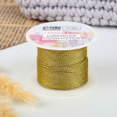 Нить для плетения, d = 1 мм, 25 +- 1 м, цвет золотой