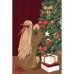 Новогодняя картина по номерам на холсте с подрамником «Новый год! Девушка у ёлки», 20 х 30 см