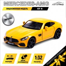 Машина металлическая MERCEDES-AMG GT S, 1:32, открываются двери, инерция, цвет жёлтый