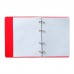 Тетрадь на кольцах A5 80 листов в клетку Calligrata Красная, пластиковая обложка, блок офсет МИКС (2 цвета)