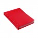 Тетрадь на кольцах A5 80 листов в клетку Calligrata Красная, пластиковая обложка, блок офсет МИКС (2 цвета)