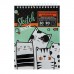 Скетчбук Calligrata для работы маркерами А5, 50 листов, Коты, металлизированный картон с объёмным рисунком, блок 90 г/м2