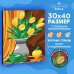 Алмазная мозаика с полным заполнением на подрамнике «Жёлтые тюльпаны», 30 × 40 см