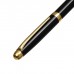 Ручка подарочная, шариковая Классика в кожзам футляре, поворотная, корпус черный с золотым