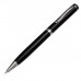 Ручка подарочная, шариковая Коломбо в кожзам футляре, поворотная, корпус черный с серебром