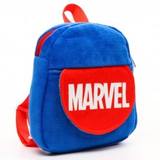 Рюкзак плюшевый на молнии, с карманом, 19 х 22 см Супер-герои, Мстители