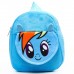 Рюкзак плюшевый на молнии, с карманом, 19 х 22 см Радуга Дэш, My little Pony