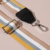 Ручка для сумки, стропа с кожаной вставкой, 135 +- 3 × 3,8 см, цвет жёлтый/серый/белый/бежевый