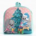 Новогодний плюшевый детский рюкзак «Зайчики Li и Lu у елки», 26×24 см, на новый год