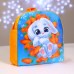 Рюкзак детский плюшевый для девочки «Зайка в морковке», 26×24 см, на новый год