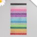 Наклейка пластик стразы Радуга 16 цветов d=0,6 см 32х10,5 см