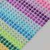 Наклейка пластик стразы Радуга 16 цветов d=0,6 см 32х10,5 см