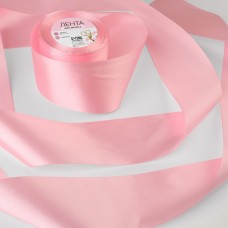 Лента атласная, 75 мм × 23 +- 1 м, цвет розовый N04