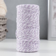 Пряжа 100% целлюлоза Softino Raffia Color Melange кручёная, сиреневая 100м +-2м 87 гр