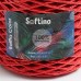 Пряжа 100% целлюлоза Softino Raffia Color кручёная, красная 200м +-2м 120 гр