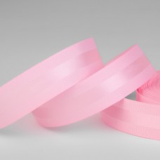Лента декоративная, репсовая/атласная, 25 мм, 18 +- 1 м, цвет розовый N004