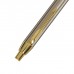Ручка подарочная шариковая в кожзам футляре, автоматическая, корпус золото, серебро