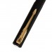 Ручка подарочная перьевая в кожзам футляре, корпус черный с золотом