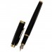 Ручка подарочная перьевая Calligrata, в кожзам футляре ПБ IM, корпус черный с золотом