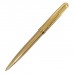 Ручка подарочная шариковая Calligrata, в кожзам футляре ПБ S, поворотная, корпус золотистый