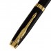 Ручка подарочная шариковая Calligrata, в кожзам футляре ПБ IM, корпус черный с золотом